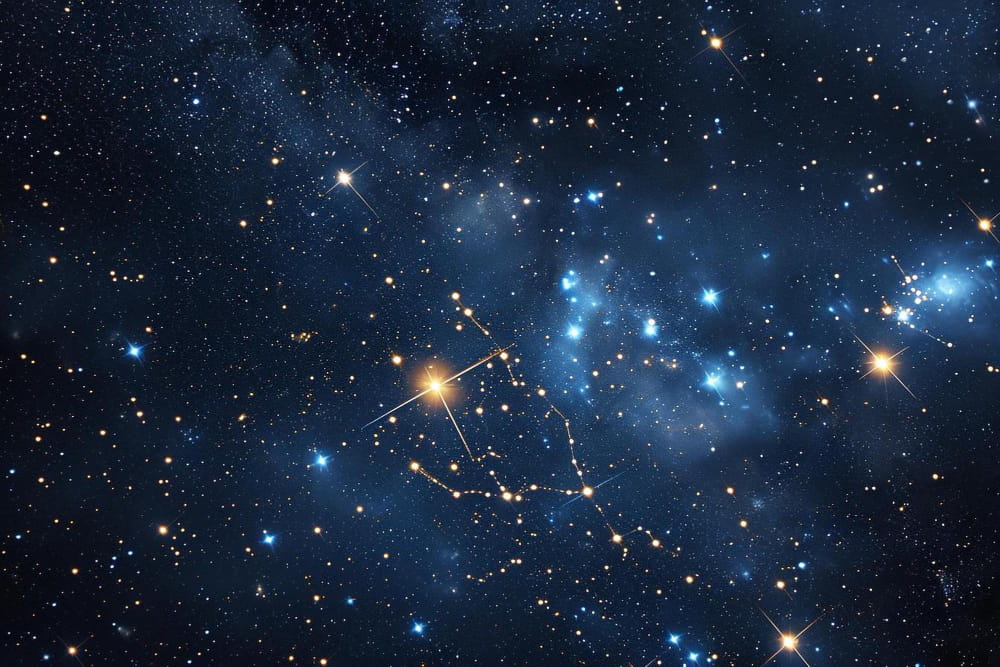 Galaxia constelaciones y estrellas